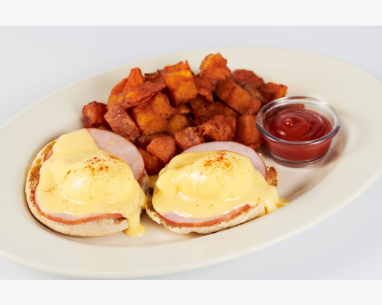 Eggs Benedict* with Canadian Bacon and Hollandaise