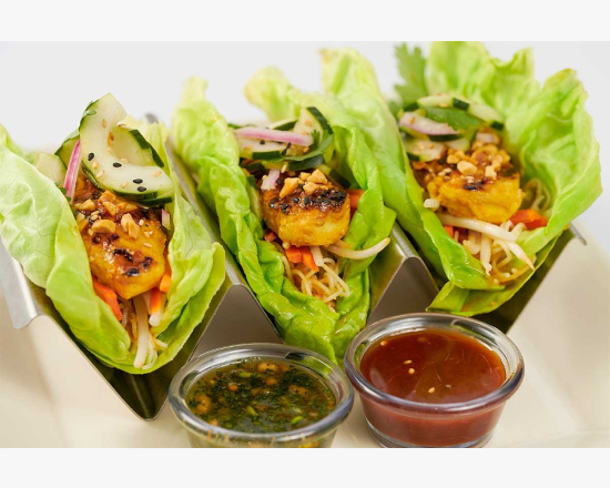 Asian Chicken Lettuce Wrap Tacos