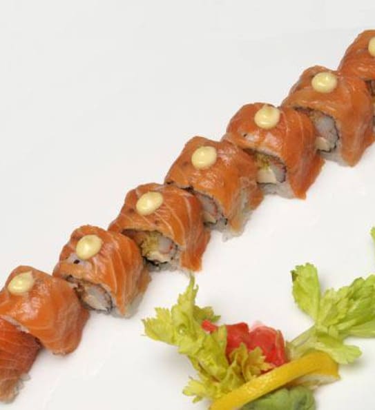 Sun Roll with Fresh Alaskan King Salmon