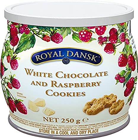 Royal Danks White Chocolate and Raspberry Cookies