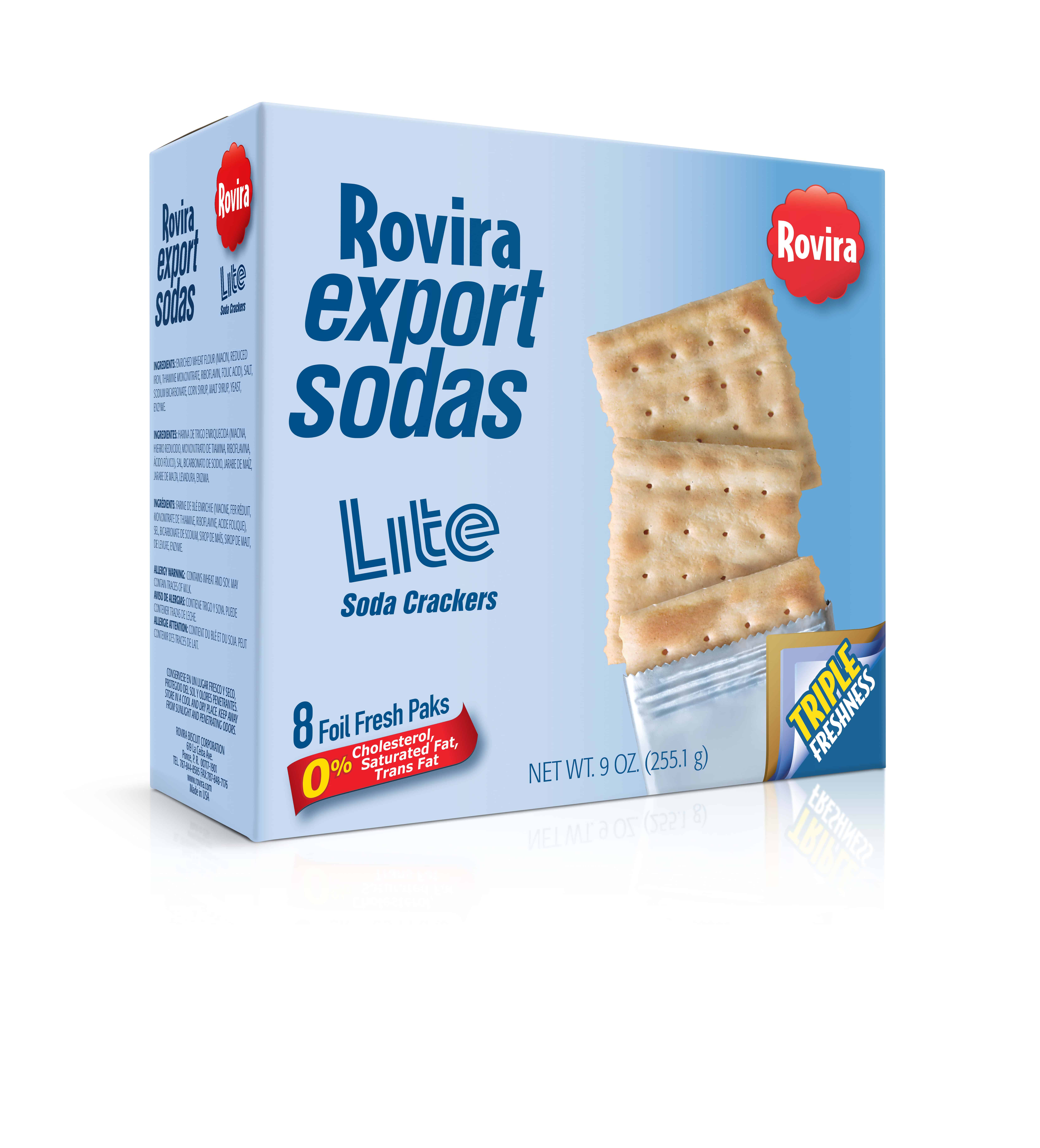 Rovira Export Sodas Lite Soda Crackers