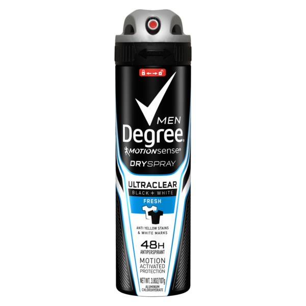 Degree for Men Dry Spray Ultraclear Black + White Fresh 3.8oz