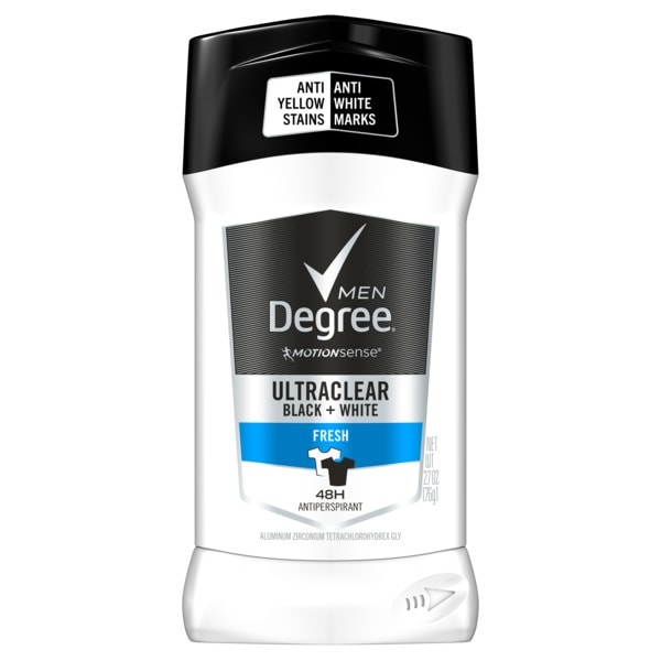 Degree for Men Invisible Solid Ultraclear Black + White Fresh 2.7oz