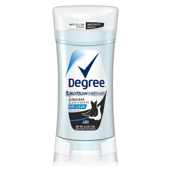 Degree for Women Invisible Solid Ultraclear Black + White Pure Clean 2.6oz