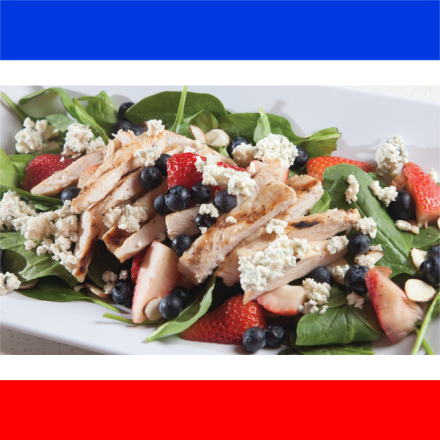 Spinach and Berries Chicken Salad